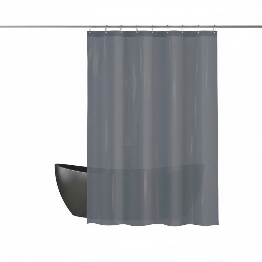 DUSCHVORHANG ROMANA 180/180 cm  - Grau, Basics, Textil (180/180cm) - MSV