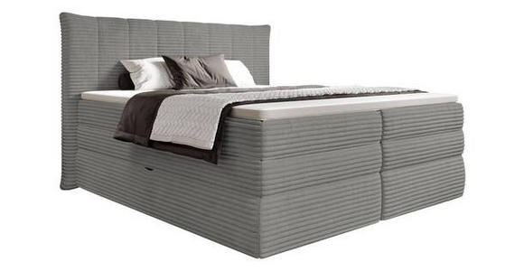 BOXSPRINGBETT 180/200 cm  in Grau  - Schwarz/Grau, Design, Kunststoff/Textil (180/200cm) - Esposa