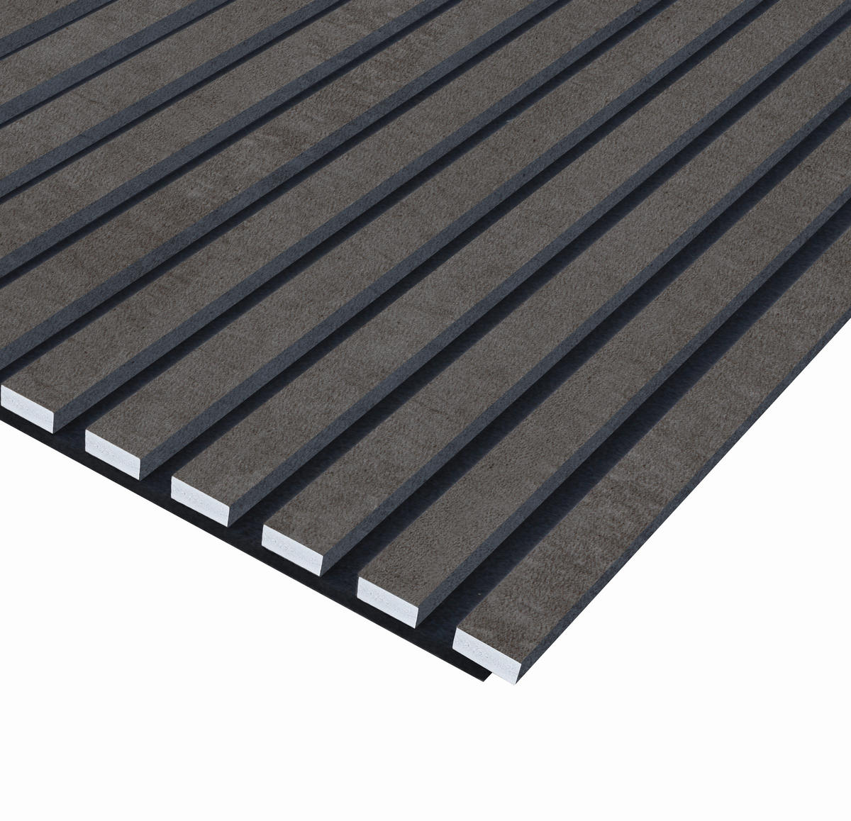AKUSTIKPANEEL PVC Beton foliert 57.25/1.9/240 cm  - Grau, KONVENTIONELL, Holzwerkstoff/Textil (57.25/1.9/240cm)