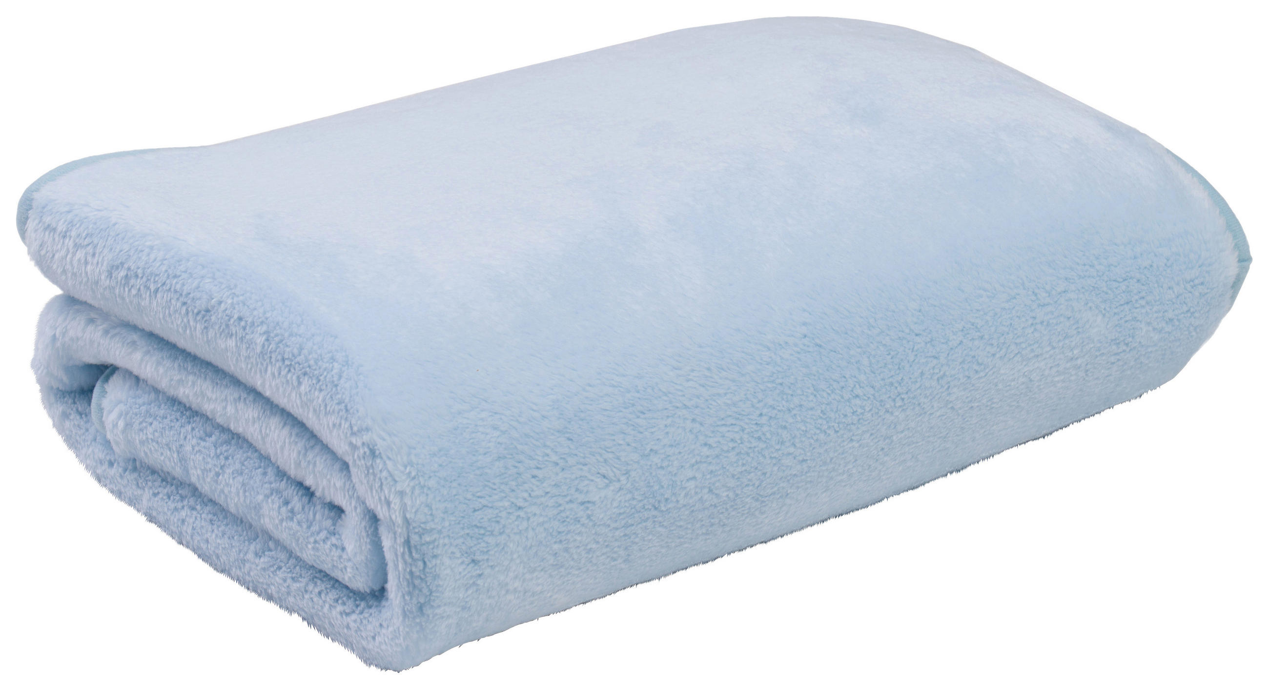 SCHMUSEDECKE  100/150 cm  - Hellblau, Basics, Textil (100/150cm)