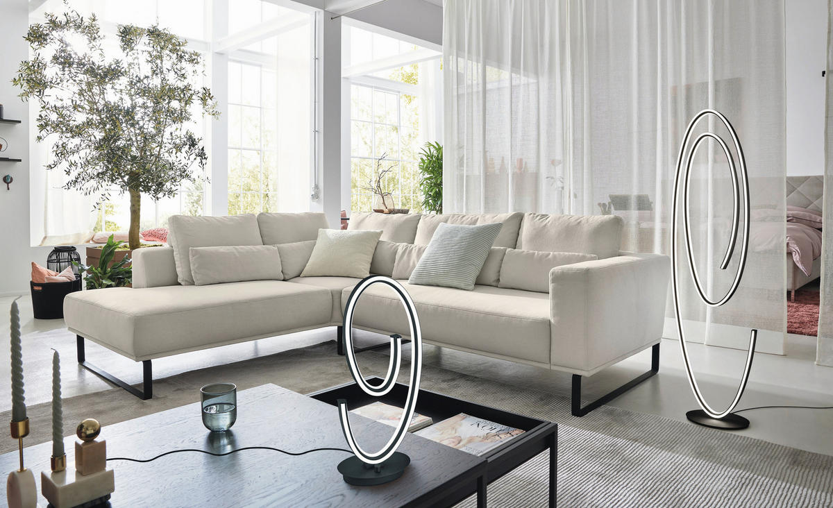 PODNA LED LAMPA Ciola  - crna, Lajfstajl, metal (50/22/175cm) - Cinque