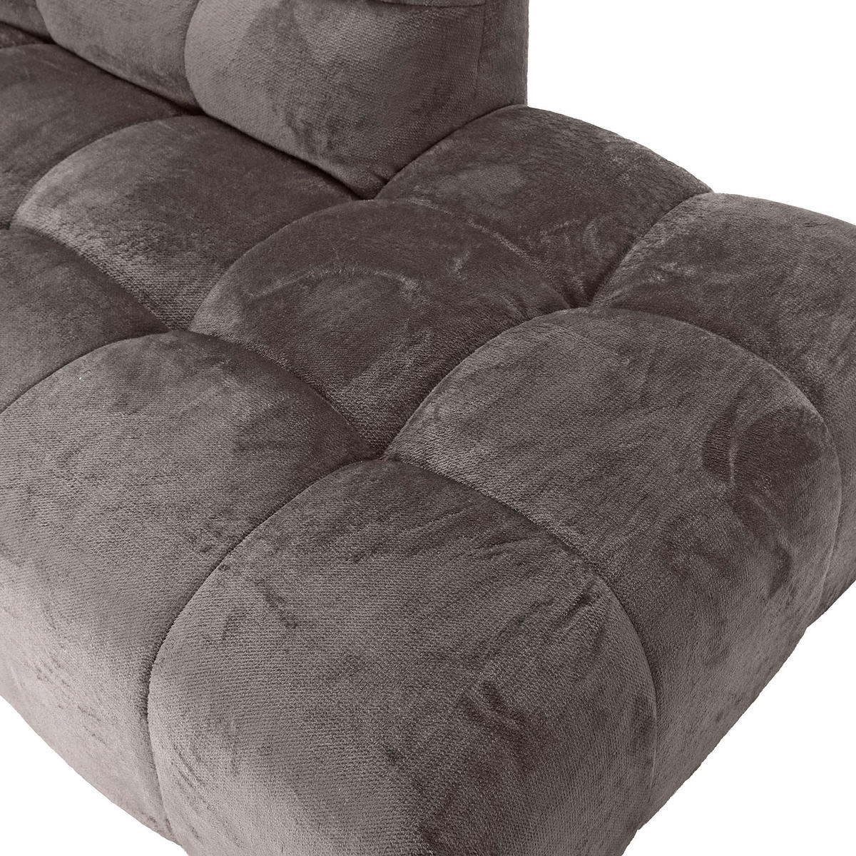 ECKSOFA Grau Flachgewebe  - Schwarz/Grau, MODERN, Kunststoff/Textil (235/275cm) - Landscape