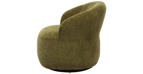 SESSEL in Webstoff Olivgrün  - Schwarz/Olivgrün, Design, Kunststoff/Textil (78/73/75cm) - Carryhome