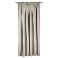 SCHLAUFENVORHANG black-out (lichtundurchlässig)  - Weiß, Basics, Textil (140/245cm)