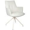 ARMLEHNSTUHL  in Eisen Chenille  - Creme, Design, Textil/Metall (59/89,5/63cm) - Niels Andersson