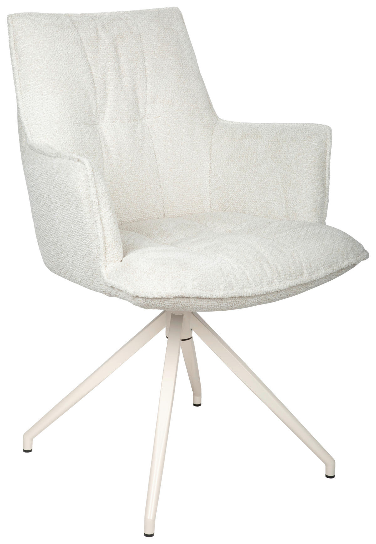 KAROSSZÉK krémszínű  - krémszínű, Design, textil/fém (59/89,5/63cm) - Niels Andersson