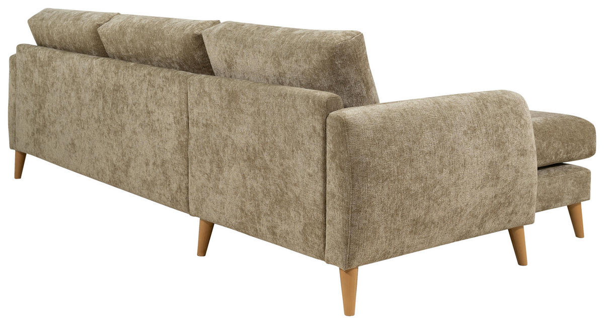 SOFFA i sammet brun  - brun/ekfärgad, Klassisk, metall/trä (258/81/138cm) - Best Price