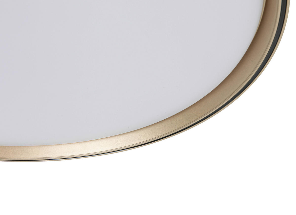 LED PLAFONJERA  - bela/zlatna, Trendi, metal/plastika (60/7,5cm) - Novel