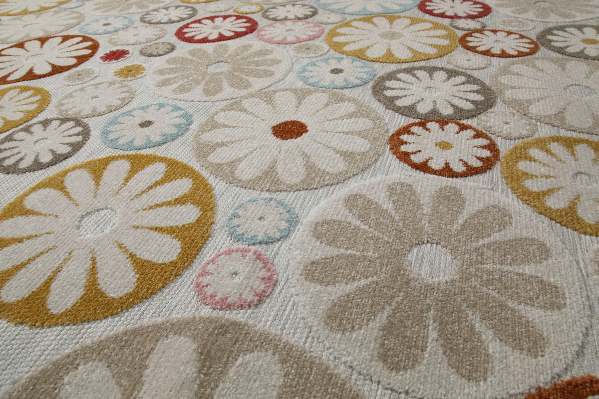OUTDOORTEPPICH  für Terrasse und Balkon 120/170 cm Flowerdrops Multicolor  - Multicolor, Design, Textil (120/170cm) - WECON HOME