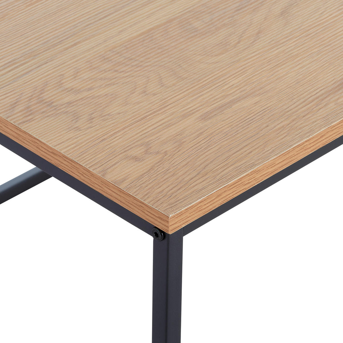 COUCHTISCH in Metall, Holzwerkstoff 100/60/45 cm  - Eichefarben/Schwarz, Konventionell, Holzwerkstoff/Metall (100/60/45cm) - MID.YOU