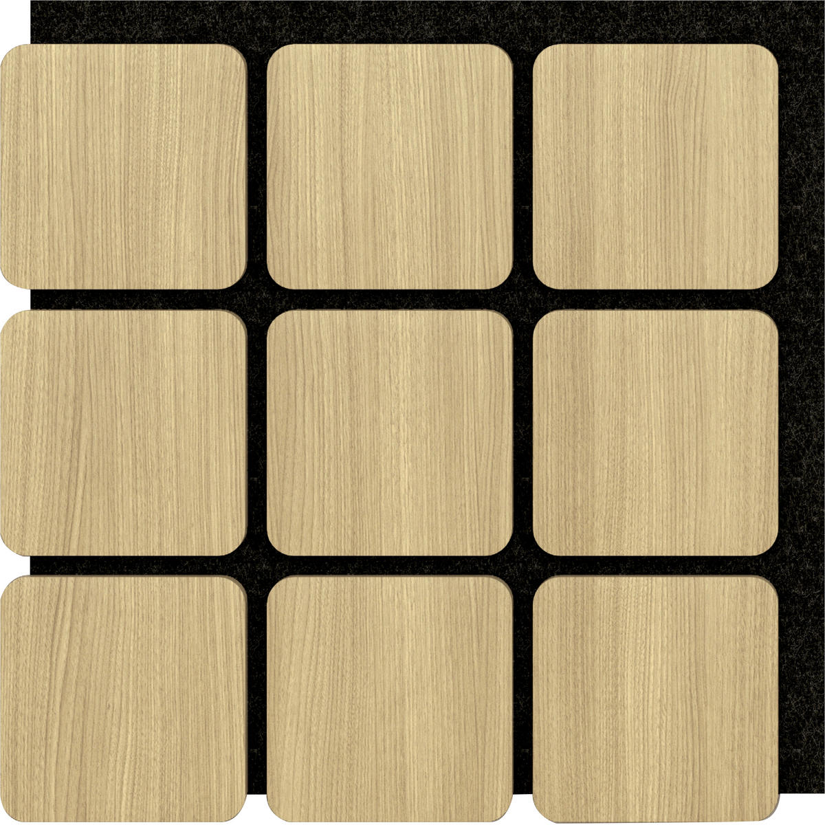 AKUSTICKÝ PANEL 60/58.5/1.8 cm  - barvy dubu/světle hnědá, Basics, kompozitní dřevo/plast (60/58.5/1.8cm)