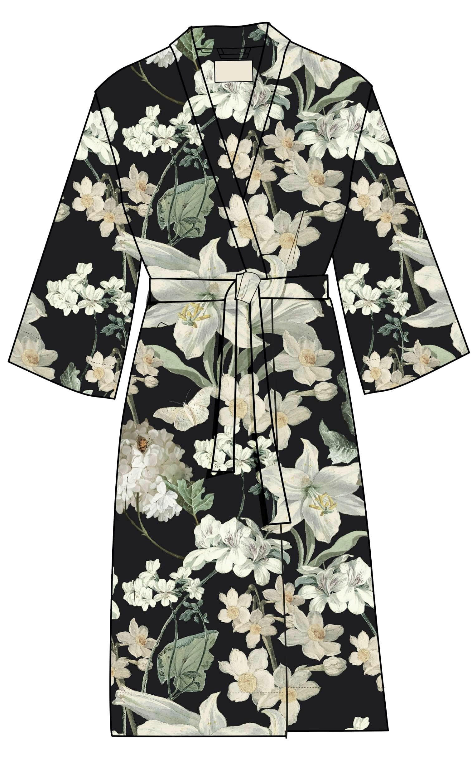 KIMONO  - Anthrazit, KONVENTIONELL, Textil (Lnull) - Essenza