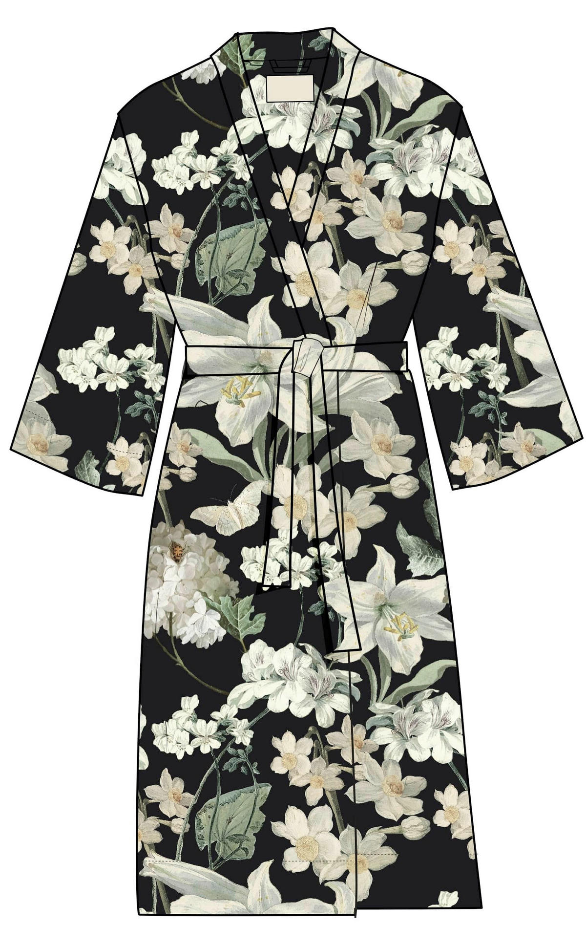 KIMONO  - Anthrazit, KONVENTIONELL, Textil (Snull) - Essenza
