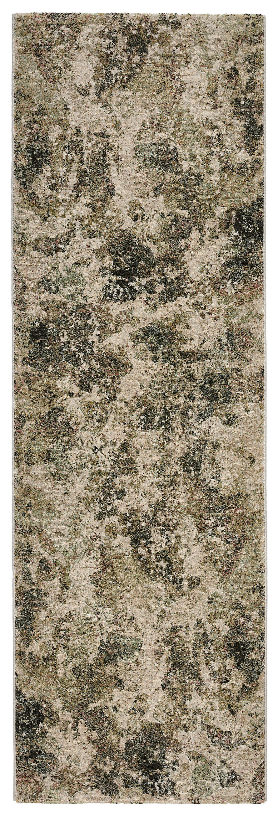 WEBTEPPICH 80/240 cm Hellgrau, Dunkelgrau, Olivgrün  - Dunkelgrau/Hellgrau, Design, Textil (80/240cm) - Novel