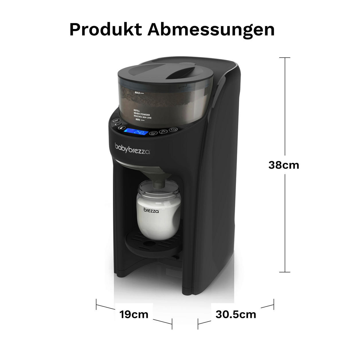 BABYNAHRUNGSZUBEREITER Formula Pro Advanced  - Schwarz, Basics (18,9/38,6/29,6cm) - Baby Brezza