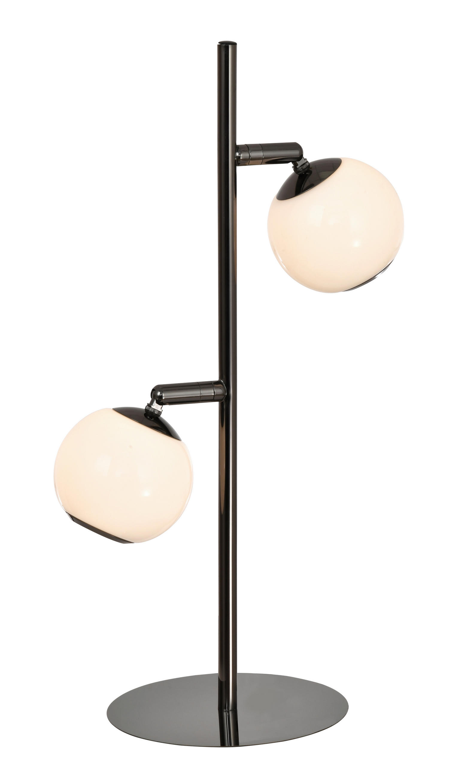 LED-TISCHLEUCHTE Luberon 32,5/49,5/19 cm  - Schwarzchrom, Design, Glas/Kunststoff (32,5/49,5/19cm)