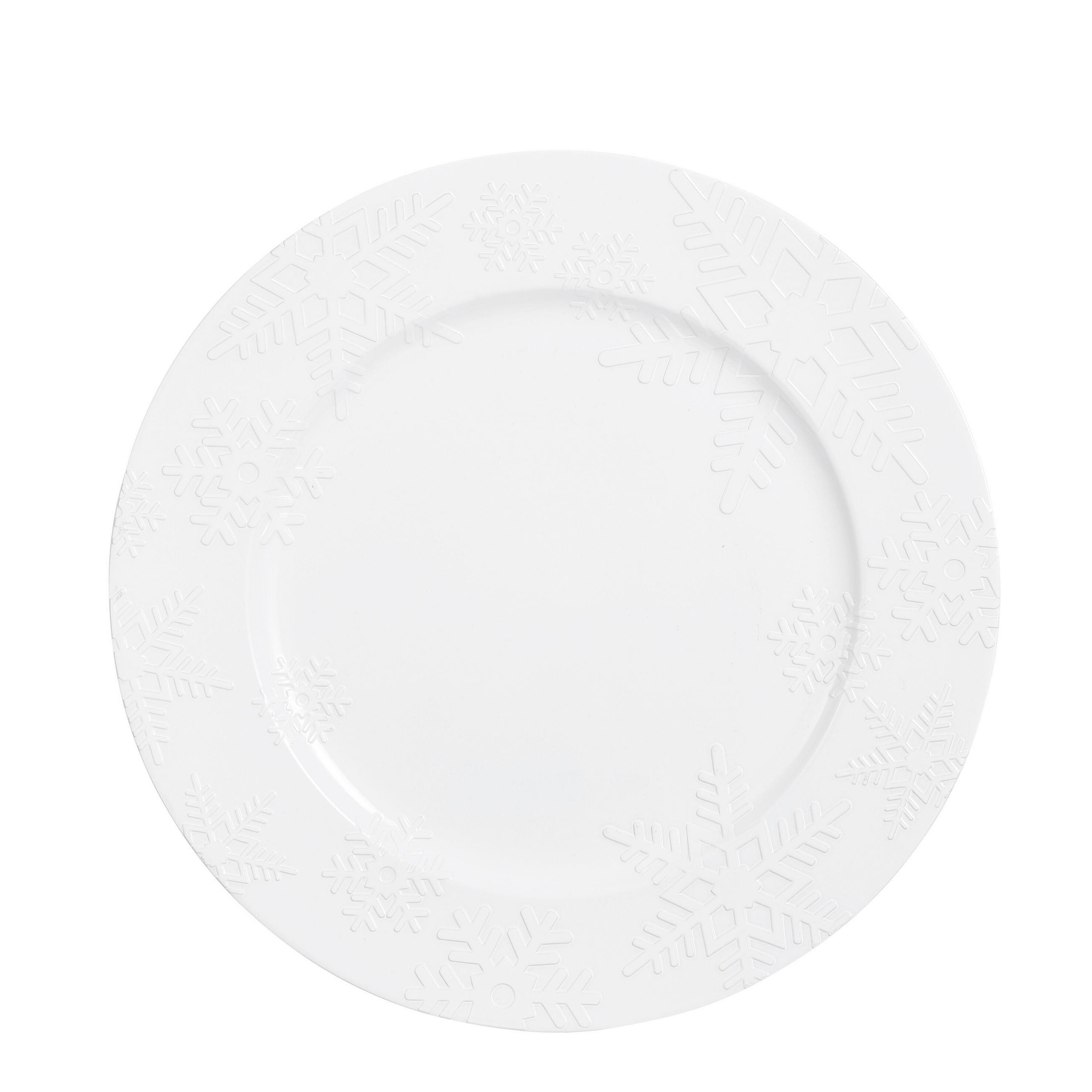 DÍSZTÁNYÉR - fehér, Basics, műanyag (33/33/2.0cm)