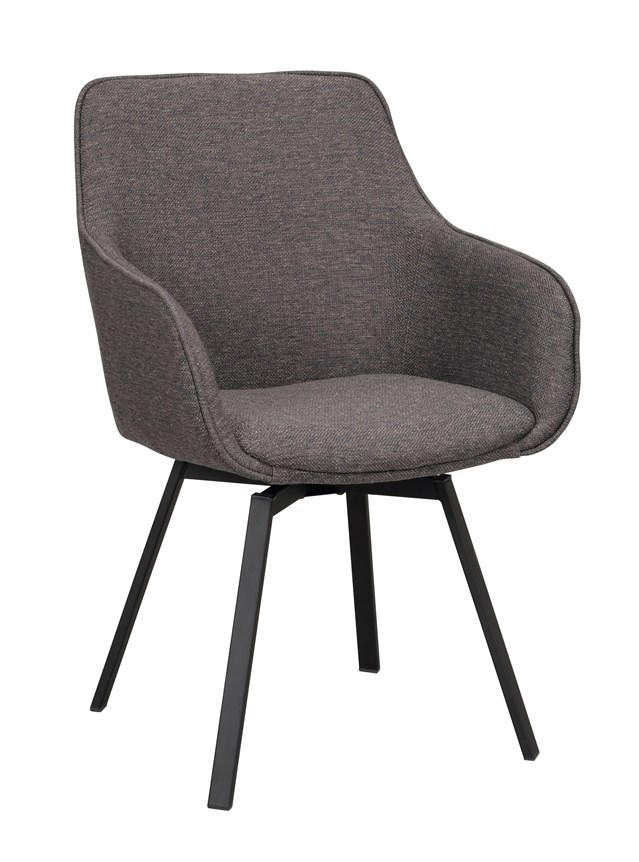 SNURRSTOL  i grå, svart  - svart/grå, Klassisk, metall/textil (58/89/59cm) - Rowico