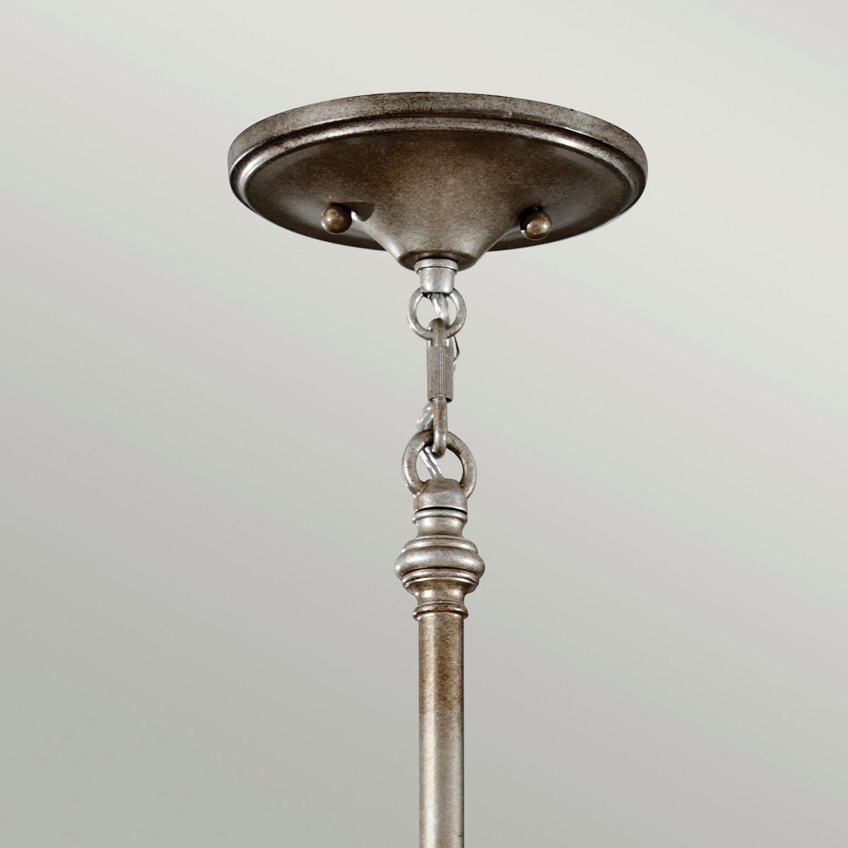 HÄNGELEUCHTE 62.2/48 cm    - Silberfarben, Konventionell, Glas/Textil (62.2/48cm) - Elstead Lighting