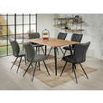 ESSTISCH in Holz, Metall 160/90/76 cm  - Schwarz/Akaziefarben, Natur, Holz/Metall (160/90/76cm) - Carryhome