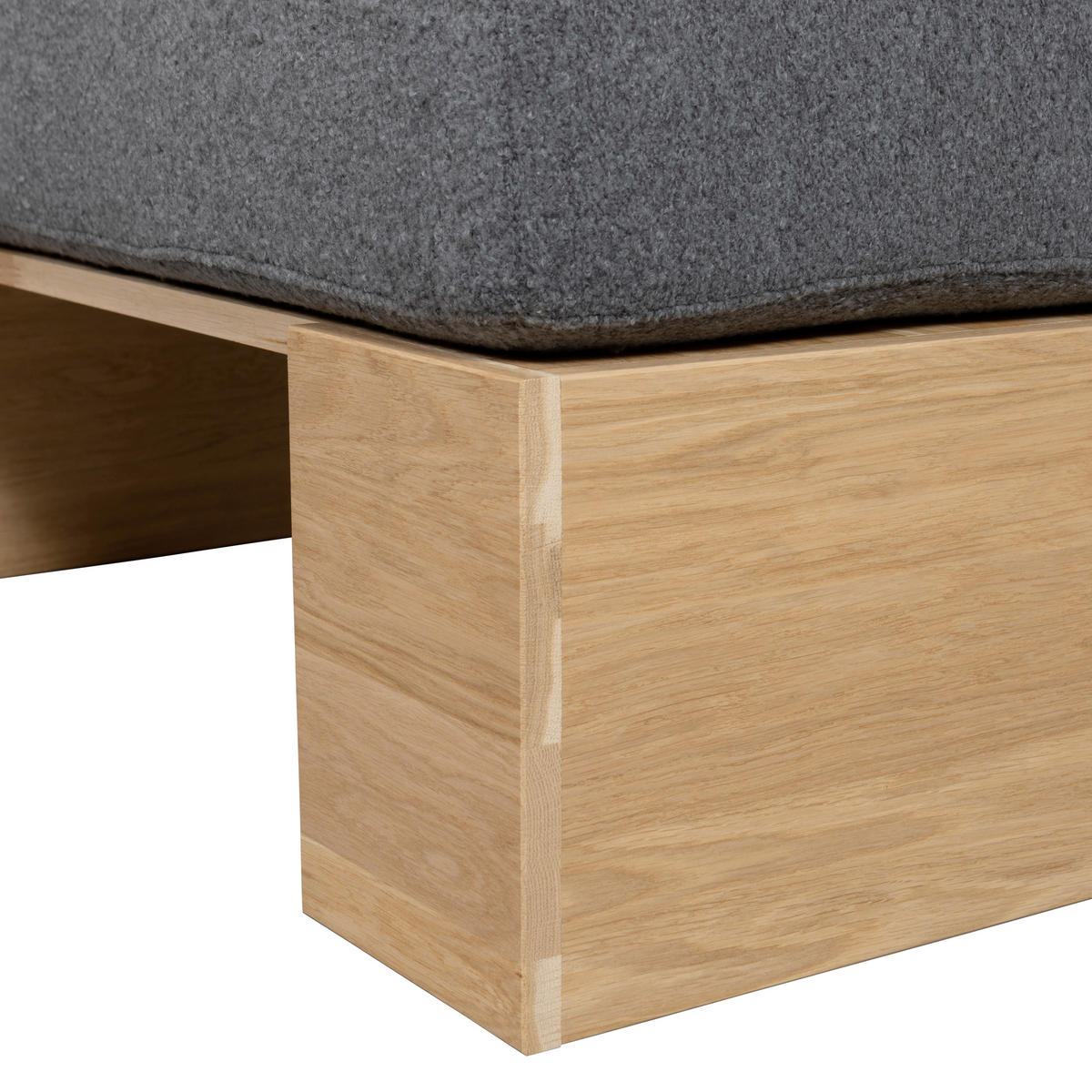 SITZBANK in Holz, Textil Eichefarben, Dunkelgrau  - Eichefarben/Dunkelgrau, MODERN, Holz/Textil (110/84/67cm) - Livetastic