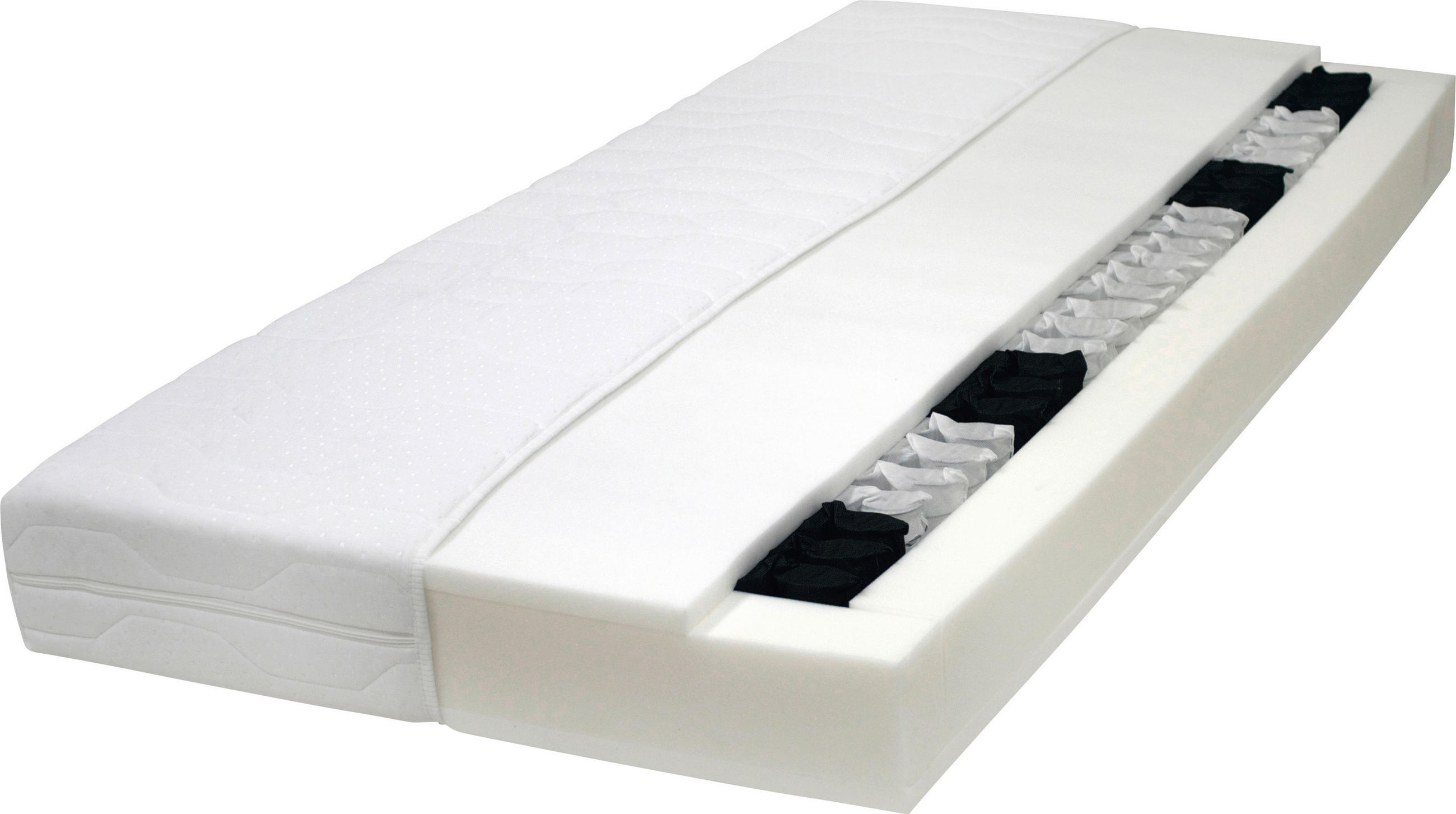 TAŠTIČKOVÝ MATRAC, 120/200 cm - biela, Basics, textil (120/200cm) - Sleeptex