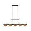 LED-HÄNGELEUCHTE 100/10/150 cm  - Schwarz, Natur, Holz/Metall (100/10/150cm) - Waldwelt
