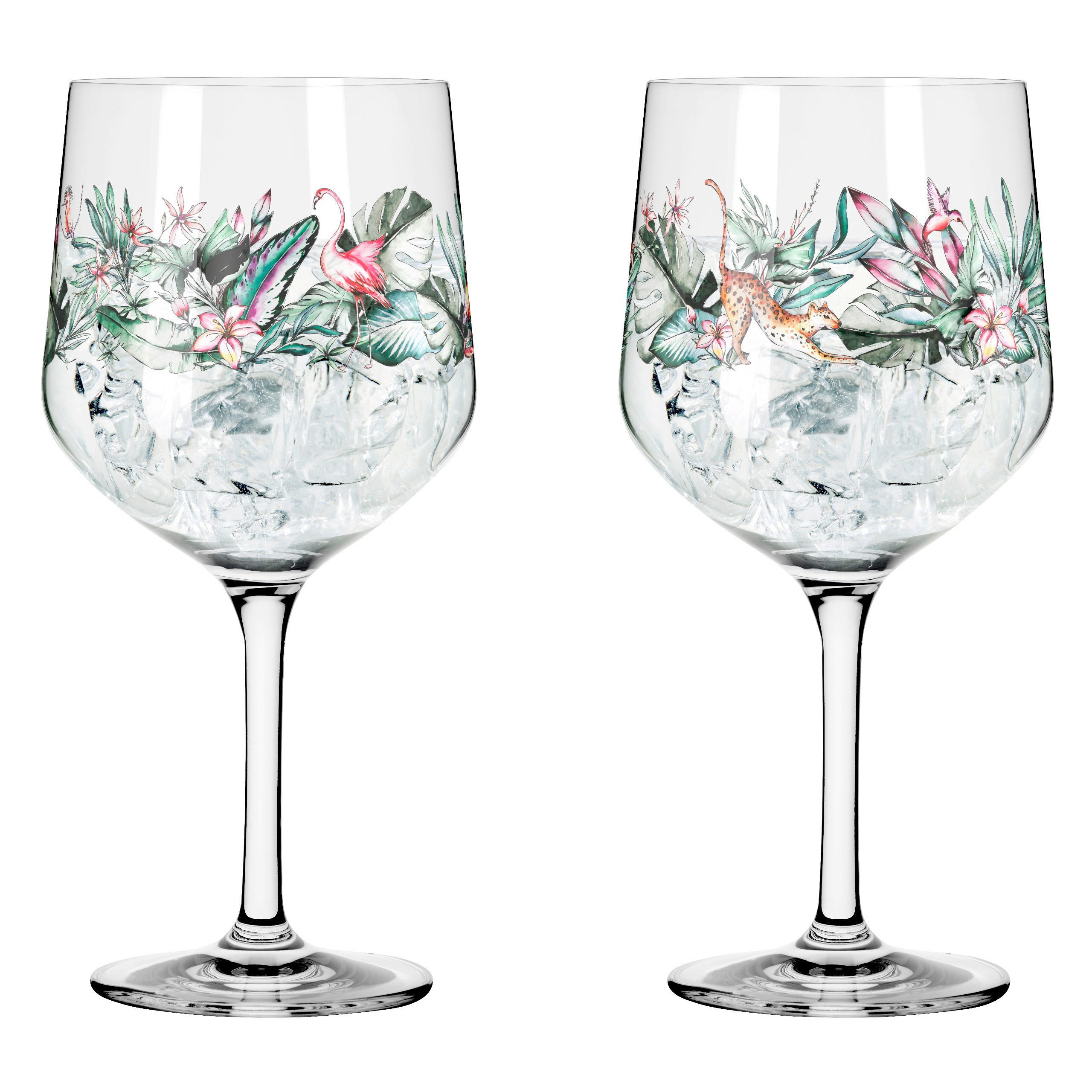 GLÄSERSET Schattenfauna 2-teilig  - Pink/Gelb, LIFESTYLE, Glas (10,7/21,8/10,7cm) - Ritzenhoff