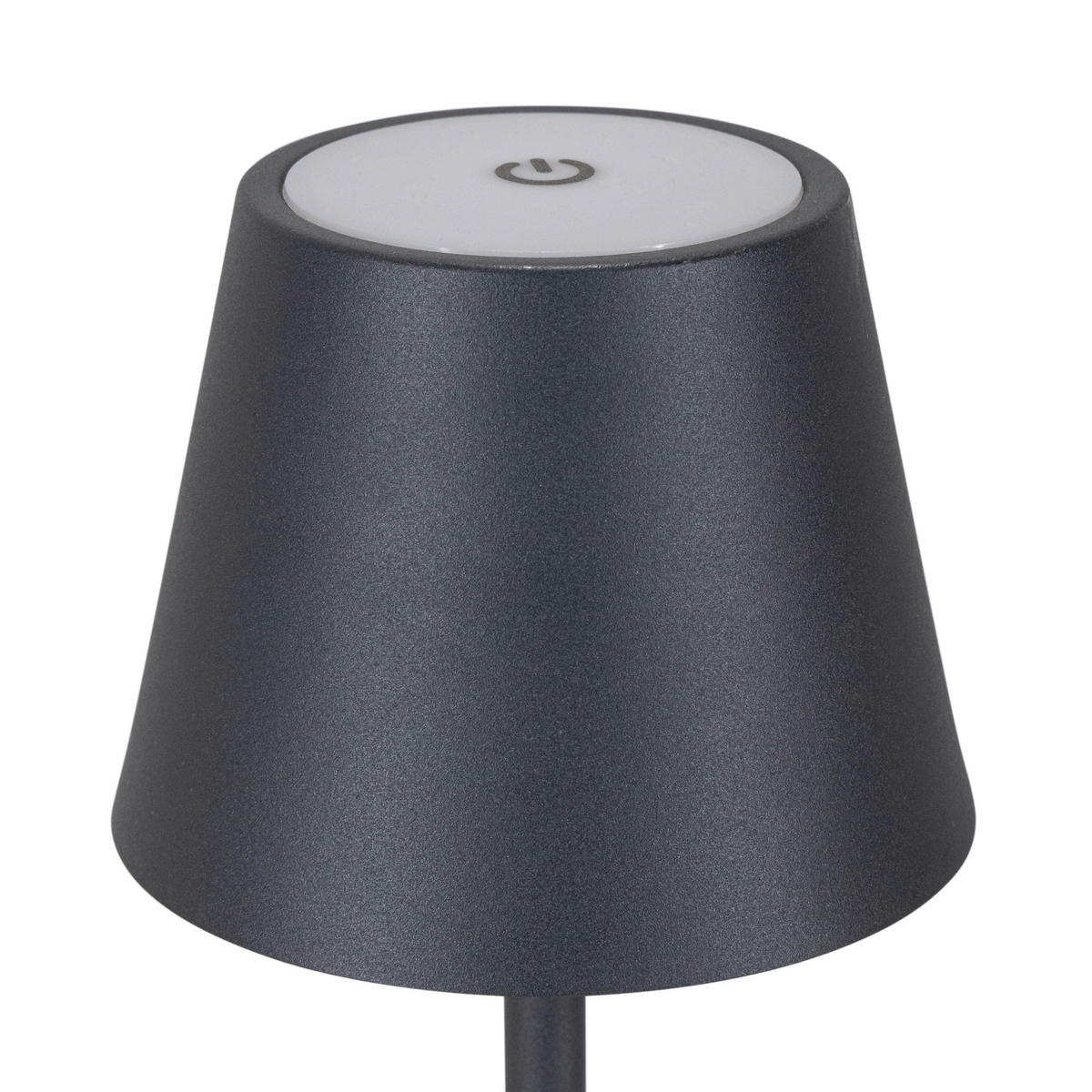 AKKU-TISCHLEUCHTE 12/30 cm  - Dunkelgrau, Basics, Kunststoff/Metall (12/30cm) - Novel