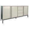 SIDEBOARD WABI  in 180/81/40 cm  - Schwarz/Grau, Design, Holz/Holzwerkstoff (180/81/40cm) - Xora