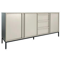 SIDEBOARD WABI  in 180/81/40 cm  - Schwarz/Grau, Design, Holz/Holzwerkstoff (180/81/40cm) - Xora
