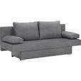 SCHLAFSOFA in Webstoff Grau  - Alufarben/Grau, Design, Kunststoff/Textil (190/74-86/80cm) - Carryhome