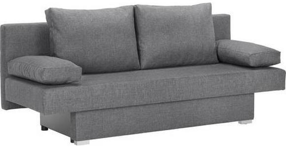 SCHLAFSOFA in Webstoff Grau  - Alufarben/Grau, Design, Kunststoff/Textil (190/74-86/80cm) - Carryhome