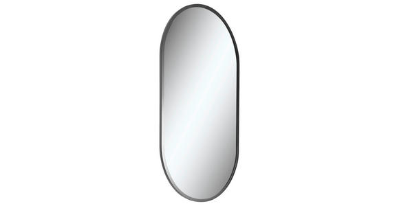 BADEZIMMERSPIEGEL 50/90/5 cm  - Silberfarben/Schwarz, KONVENTIONELL, Glas/Metall (50/90/5cm) - Linea Natura