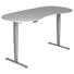 SCHREIBTISCH - Silberfarben/Grau, KONVENTIONELL, Holzwerkstoff/Metall (200/63,5-128,5/100cm) SCHREIBTISCH - Silberfarben/Grau, KONVENTIONELL, Holzwerkstoff/Metall (200/63,5-128,5/100cm)