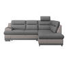 WOHNLANDSCHAFT in Velours Grau, Dunkelgrau  - Chromfarben/Dunkelgrau, Konventionell, Textil/Metall (264/217cm) - MID.YOU