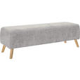 BETTBANK 145/45/48 cm - Eichefarben/Hellgrau, Design, Holz/Textil (145/45/48cm) - Esposa