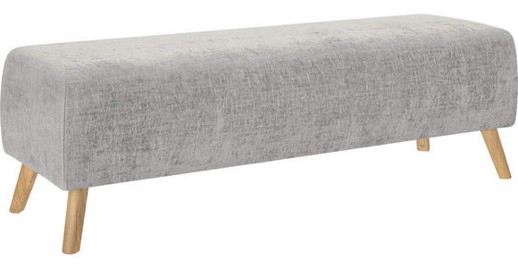 BETTBANK 145/45/48 cm - Eichefarben/Hellgrau, Design, Holz/Textil (145/45/48cm) - Esposa