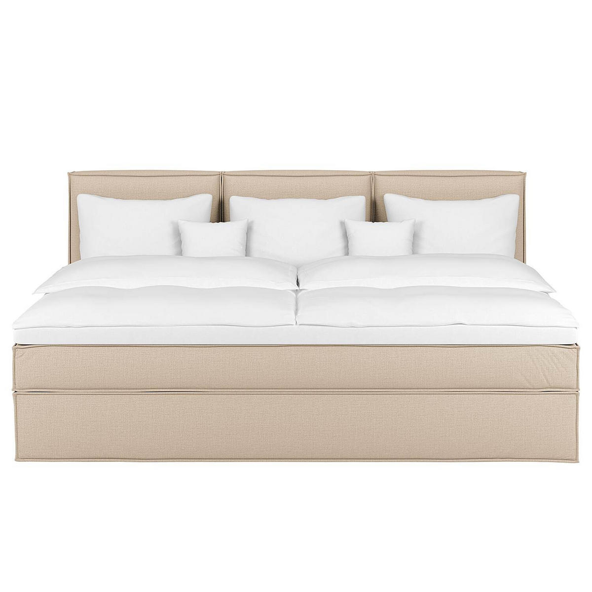 BOXSPRINGBETT 270/200 cm  in Beige  - Beige, Design, Textil (270/200cm) - home24