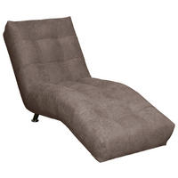 LIEGE 68/88/164 cm ISABELLA in Flachgewebe, Chenille Taupe  inkl.  - Taupe/Chromfarben, MODERN, Textil/Metall (68/88/164cm) - MID.YOU