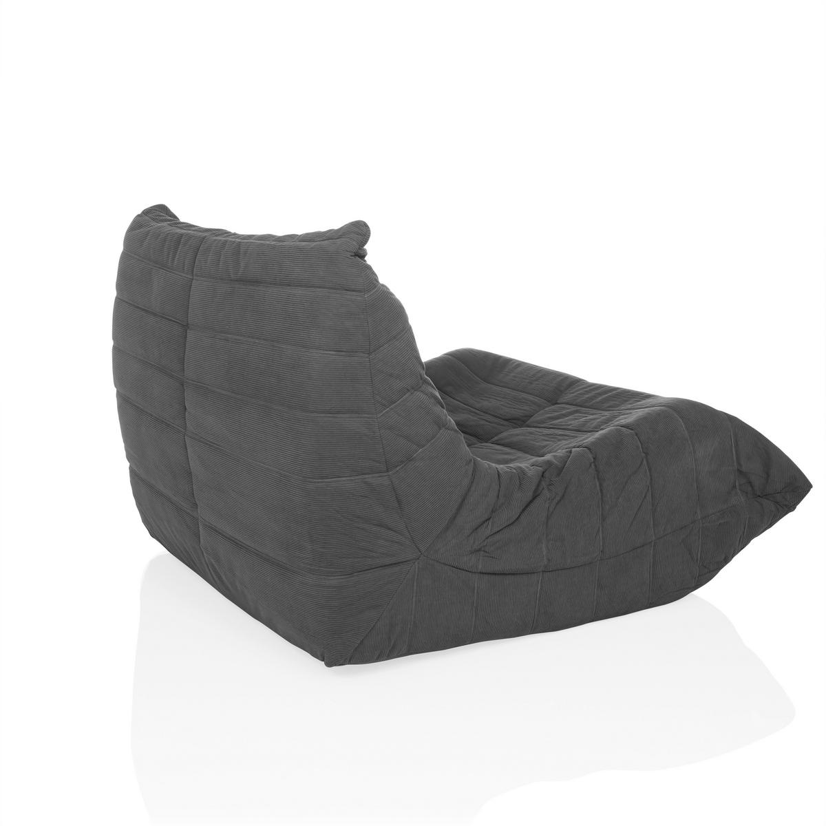 LOUNGESESSEL Cord Grau    - Grau, MODERN, Textil (90/72/100cm) - MID.YOU