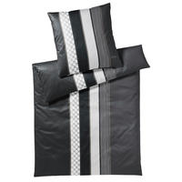 BETTWÄSCHE Cornflower Stripes Makosatin 135/200 cm  - Schwarz/Weiß, Basics, Textil (135/200cm) - Joop!