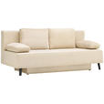 SCHLAFSOFA Spicy in Cord Beige  - Beige/Schwarz, Design, Textil/Metall (193/85/88cm) - Novel