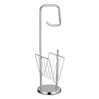 DRŽÁK NA TOALETNÍ PAPÍR - barvy chromu, Basics, kov (22/66/18cm) - Sadena