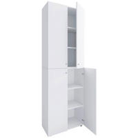 SCHUHSCHRANK Lona  in 70/220/40 cm  - Silberfarben/Schwarz, Design, Holzwerkstoff/Kunststoff (70/220/40cm) - MID.YOU