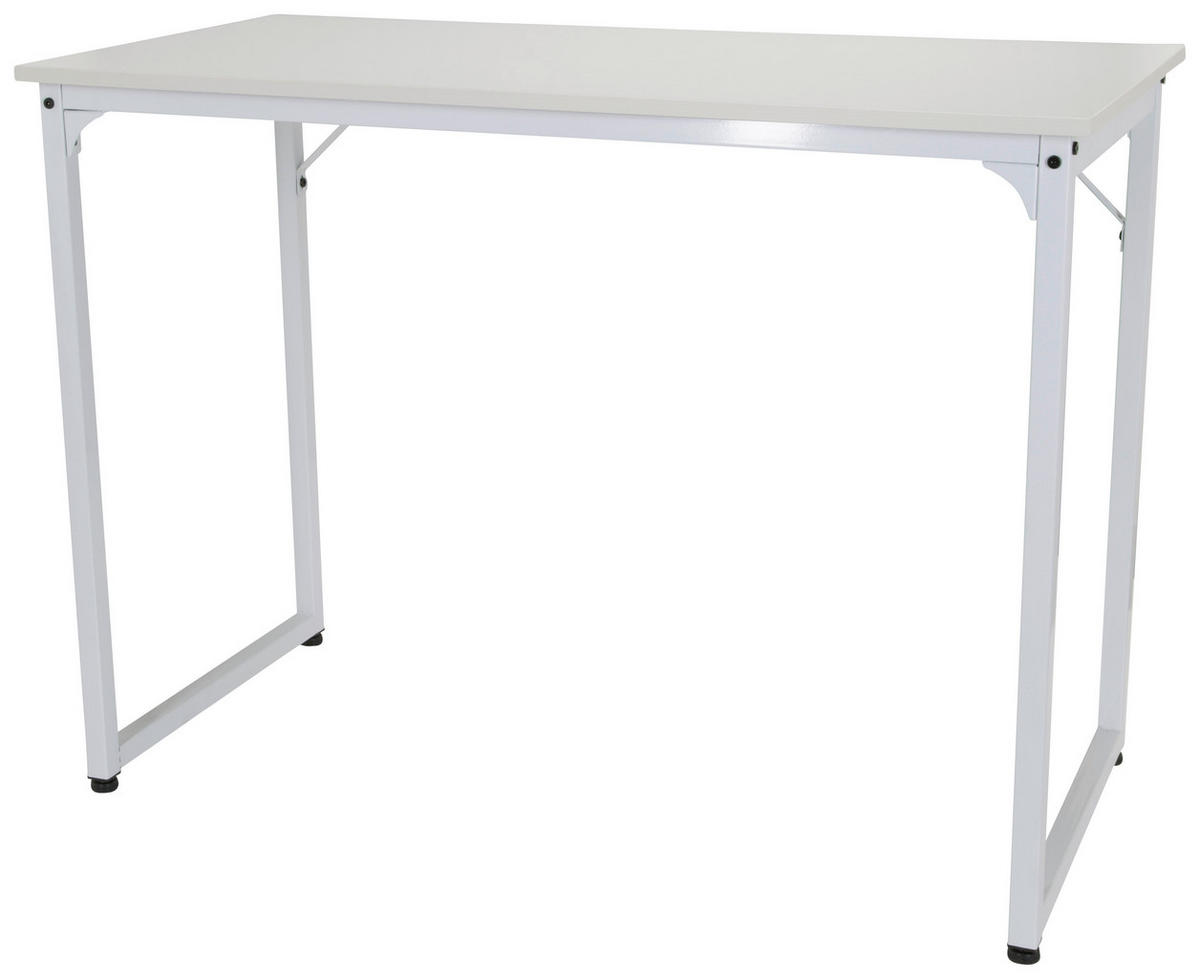 SKRIVBORD 120/50/74 cm vit   - vit, Basics, metall/trämaterial (120/50/74cm) - MID.YOU
