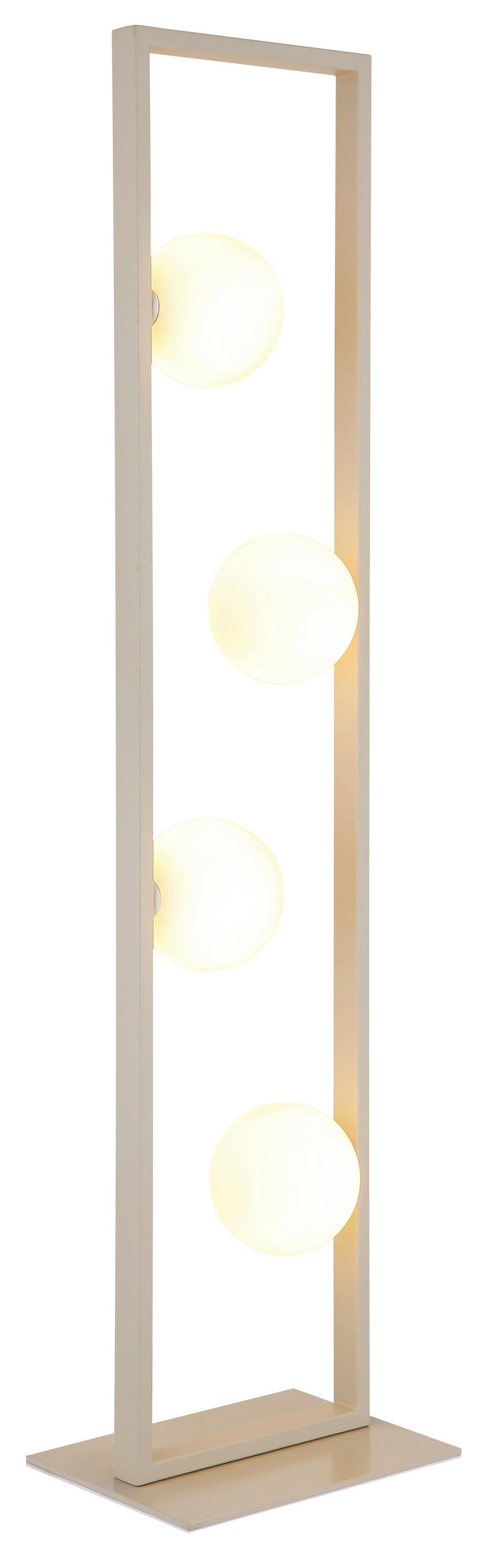 STOJACÍ LAMPA, 28/20/110 cm - bílá/pískové barvy, Design, kov/plast (28/20/110cm) - Globo