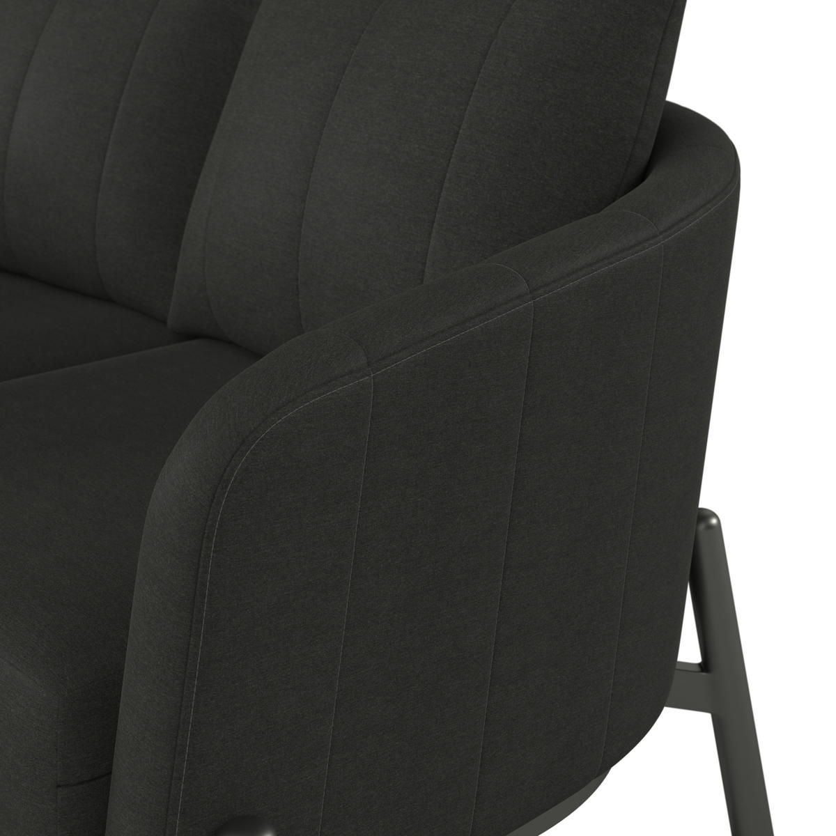 LOUNGEGARNITUR 4-teilig    - Anthrazit, Modern, Glas/Textil - Ambia Garden
