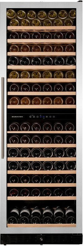 WEINKÜHLSCHRANK DX-166.428SDSK  - Edelstahlfarben, Basics, Glas/Holz (59,5/177/68cm)