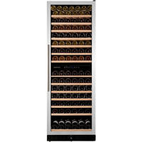 WEINKÜHLSCHRANK DX-166.428SDSK  - Edelstahlfarben, Basics, Glas/Holz (59,5/177/68cm)